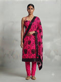 Fuchsia Pyjami Suit with Black Beadwork - 0043