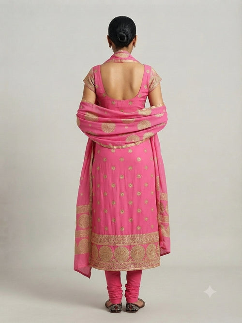 Bubblegum Pink Salwar Suit - 0083