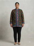 Georgette Phulkari Embroidered Jacket Kurta - 0075