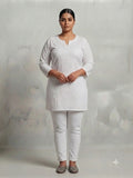 White Sequin Kurti - 0096
