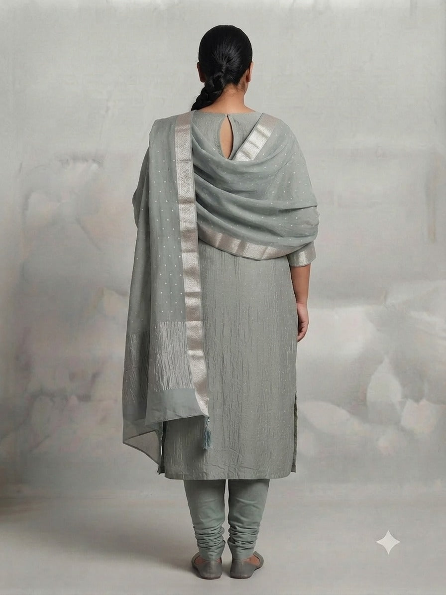 Sage Gray Pajami Suit - 0097